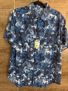 Robert Graham Blues Club Multi Camo Short-Sleeve Button-Down Shirt